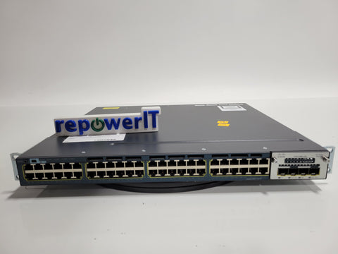 Cisco WS-C3560X-48T-S 48 Port Gigabit NONPOE Switch w C3KX-NM-10G Grade C