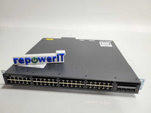 Cisco C1-WS3650-48FQ/K9 48 Port PoE+ 4x10G SFP Catalyst 3650 Switch + Ears Grade D