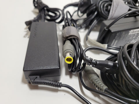 Lot of 6x OEM Lenovo 65W Barrel Power Adapters Various Models USED