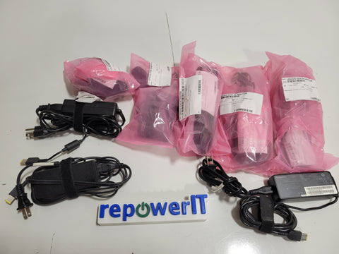 Lot of 8x OEM Lenovo 65W Rectangle Power Adapters Various Models USED