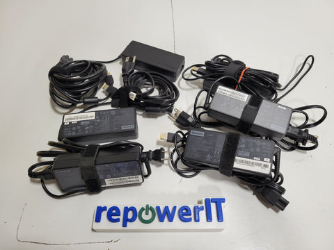 Lot of 6x OEM Lenovo 90W Rectangle Power Adapters Mixed Models USED