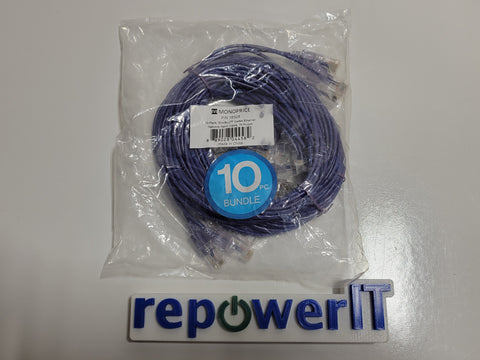 Lot of 240x Monoprice SlimRun Cat6A Ethernet Network Patch Cables NEW
