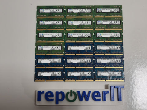 Lot of 18x Mixed Brand/Model 4GB PC3L-12800S Desktop Laptop SODIMM Memory USED