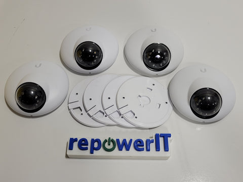 Lot of 4x Ubiquiti UVC-G3-DOME Wide-Angle Lens 1080p Security Cameras + Bracket Grade B