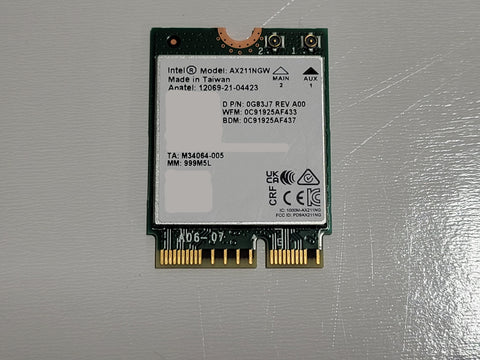 Lot of 17x Intel AX211NGW M.2 2230 Wifi 6E 802.11ax Bluetooth 5.3 Cards USED