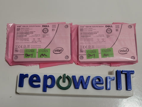 Lot of 2x Intel SSDSC2BB960G7R S3520 Series 960GB 2.5" SATA SSD USED