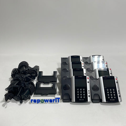 Lot of 7x Polycom VVX 500 Phones Grade B/C