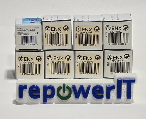 Lot of 8 ENX 82V 360w Projector Bulbs - New Condition - GE and Osram
