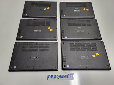 Lot of 6x Dell Latitude 5580 Laptops i5-7200U i5-6200U 8GB 16GB No HDD Grade C