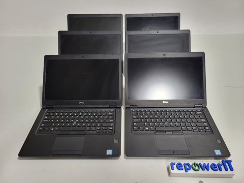 Lot of 7x Dell Latitude 5490/E7440 Laptops i7-8650U/i5-4300U 16GB/4GB Various HDD Grade D