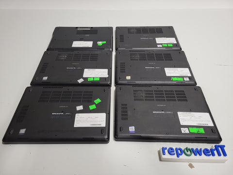 Lot of 7x Dell Latitude 5490/E7440 Laptops i7-8650U/i5-4300U 16GB/4GB Various HDD Grade D