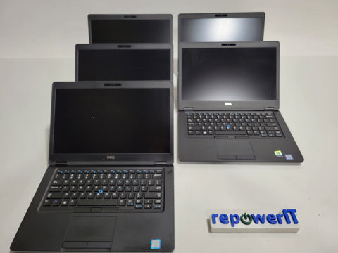 Lot of 5x Dell Latitude 5490 Laptops i5-7300U 2.6GHz 16GB 512GB SSD W10P Grade C