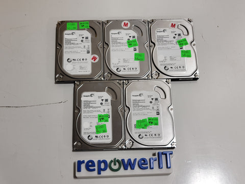 Lot of 5x Seagate ST500DM002 1BD142-502 500GB 3.5" HDDs - TESTED GOOD