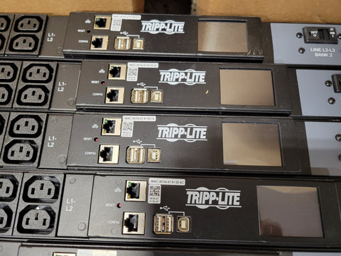 Lot of 11x TrippLite PDU3EVN10G60B 3-Phase Monitored 14.5kW PDUs USED