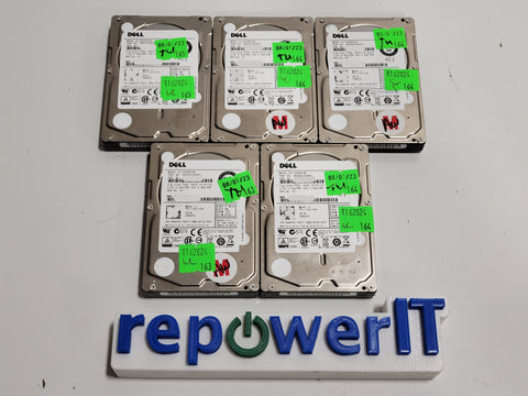 Lot of 5x Dell 0990FD AL13SXB600N 2.5" 600GB 15K RPM SAS HDD - TESTED GOOD