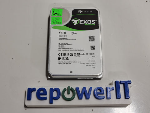 Seagate ST12000NM005J Exos X18 2TY213-002 12TB SAS 12Gb/S 3.5" HDD - TESTED GOOD