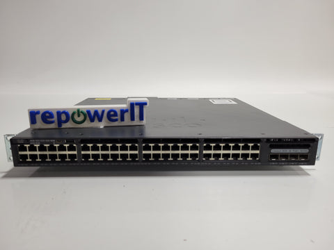 Cisco C1-WS3650-48FQ/K9 48 Port PoE+ 4x10G SFP Catalyst 3650 Switch + Ears Grade C