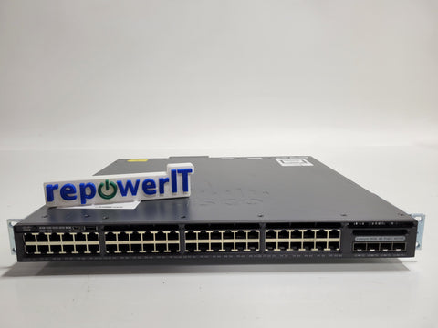 Cisco C1-WS3650-48FQ/K9 48 Port PoE+ 4x10G SFP Catalyst 3650 Switch + Ears Grade D