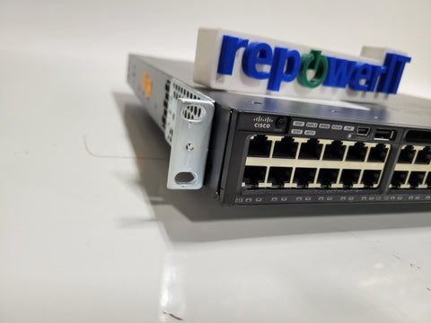 Cisco C1-WS3650-48FQ/K9 48 Port PoE+ 4x10G SFP Catalyst 3650 Switch + Ears Grade D