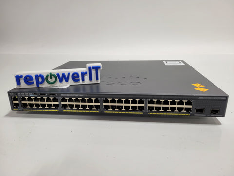 Cisco WS-C2960X-48FPD-L 48-Port Gigabit PoE Capable Ethernet Switch W/ 2x SFP Ports Grade C