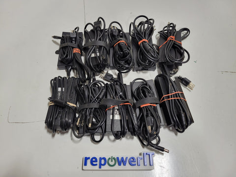 Lot of 10x OEM Dell 130W Barrel Power Adapters Various Models USED