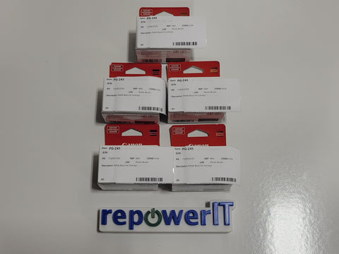Lot of 5x Canon PIXMA Black Ink Cartridges NEW