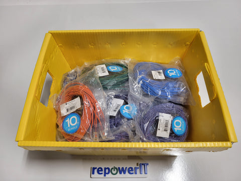 Lot of 240x Monoprice SlimRun Cat6A Ethernet Network Patch Cables NEW
