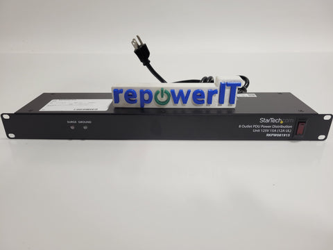 StarTech RKPW081915 8 Outlet Rackmount Power Distribution Unit Grade A