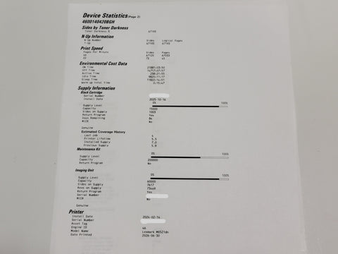 Lexmark MS521DN Monochrome Laser Printer 67,000 Prints Grade B