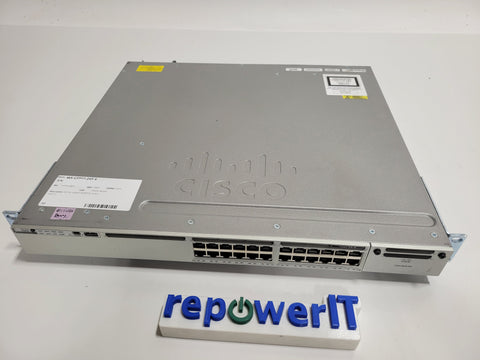 Cisco WS-C3850-24T-E 24 Port Gigabit Non-PoE Switch USED
