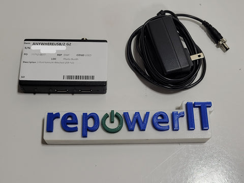 Digi ANYWHEREUSB/2 G2 2-Port Network-Attached USB Hub USED