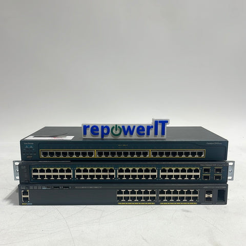 Lot of 3x Cisco Switches | WS-C2950-24 WS-C2960X-24PS-L WS-C3560-48PS-S USED