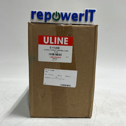 ULINE S-11268 8x 2.25" X 2.5" Direct Thermal Label NOB