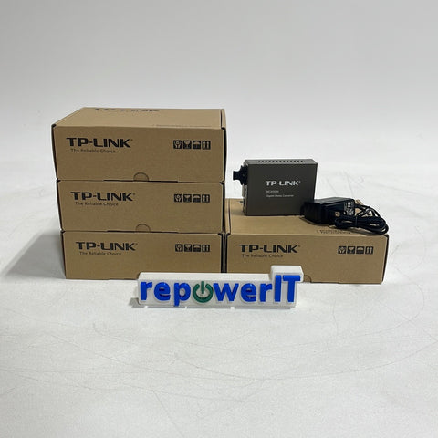 Lot of 5x TP-Link MC200CM Ethernet to Multi-Mode Fiber Converters