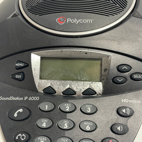 Lot of 2x Polycom 2201-15600-001 SoundStation IP 6000 Conference Phones Grades B/C